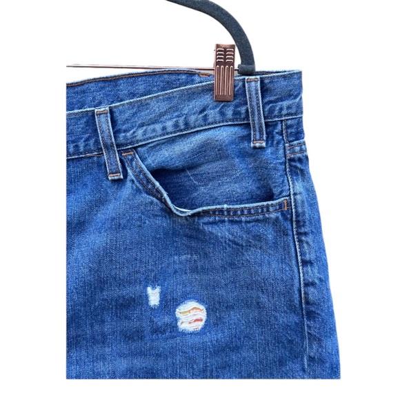 Levi’s 505C Orange Tab Remastered Tie Dye Patchwork Distressed Denim Shorts W42 - Picture 3 of 11